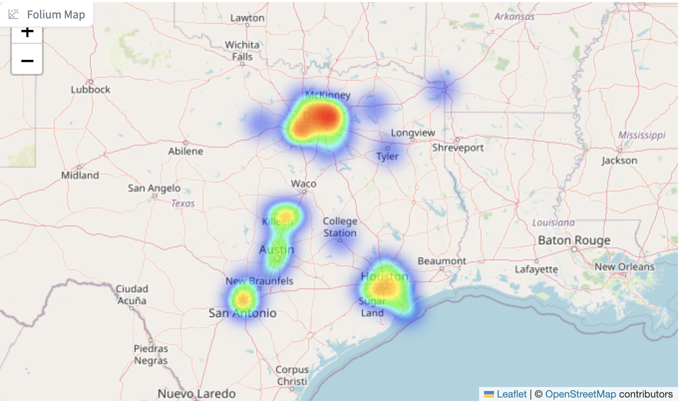 Demand heatmap